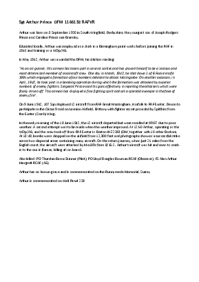 A preview of a PDF biography for Prince, Arthur